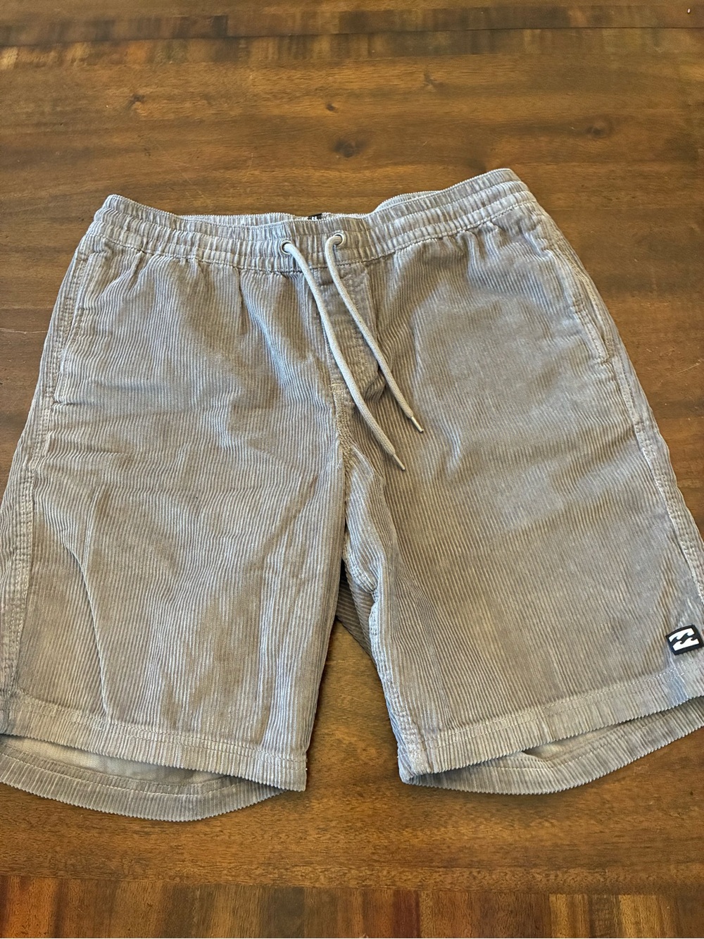 Billabong Shorts Men’s Large Corduroy Gray Drawstring